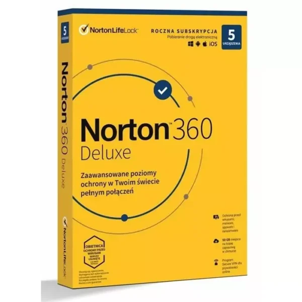 Norton 360 Deluxe Latest Version Original Antivirus 1 device 1 year